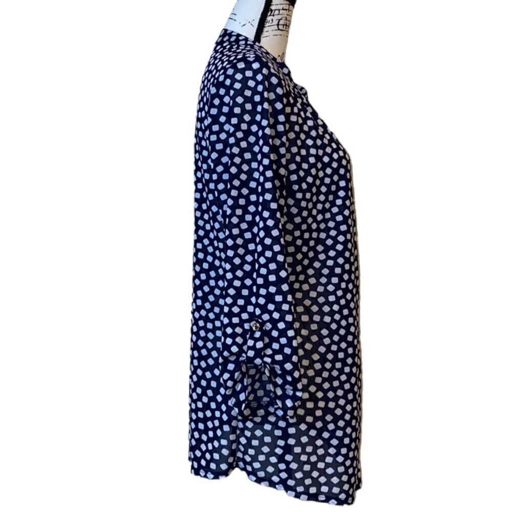 Perseption Concept Women’s Button Up Semi Sheer Top Size Large - Picture 4 of 9